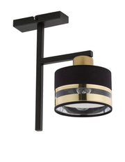Plafoniera moderna Pro 1 luce nero-oro E27 Sigma Lighting