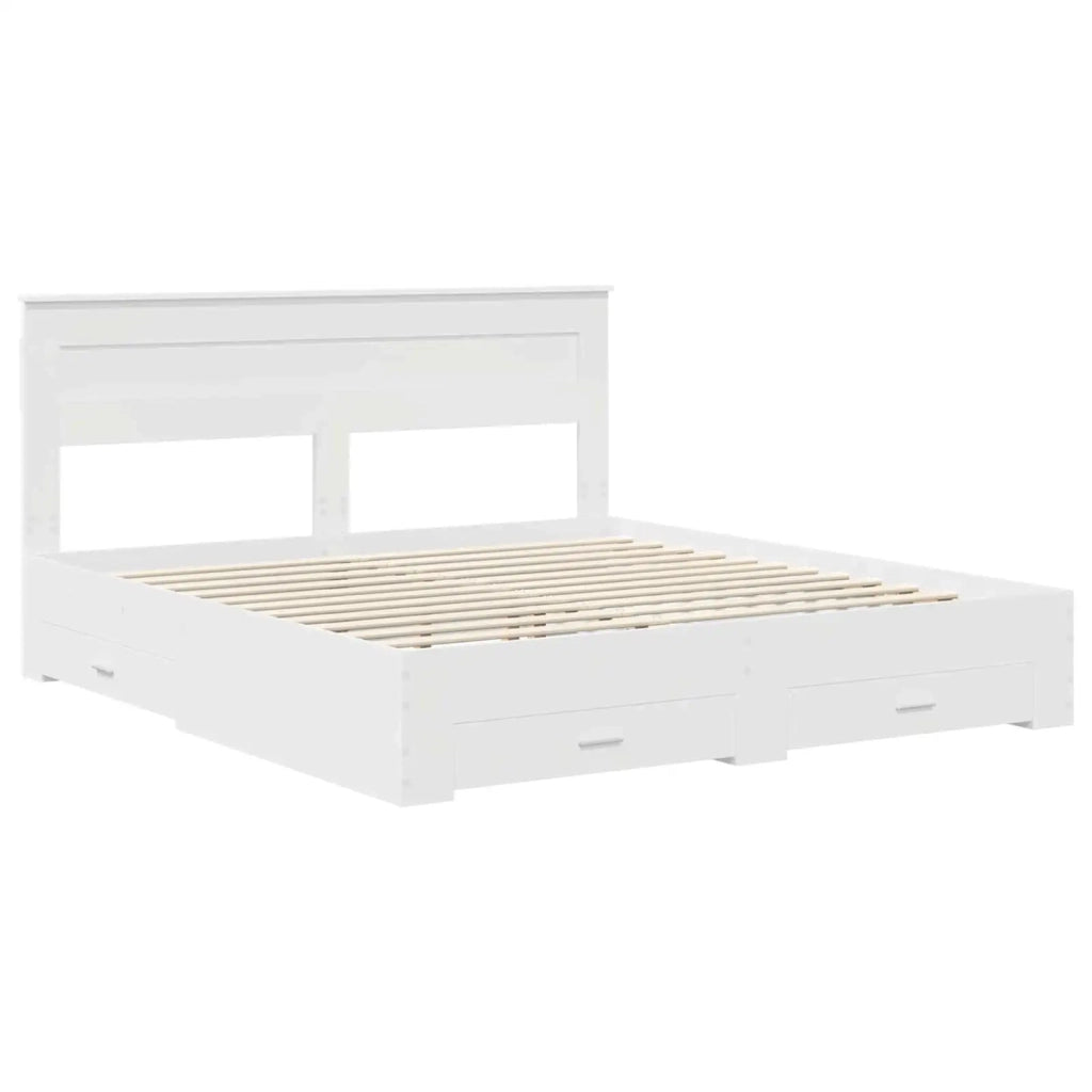 Struttura del letto Bianco 180 x 200 cm Legno multistrato 3409958