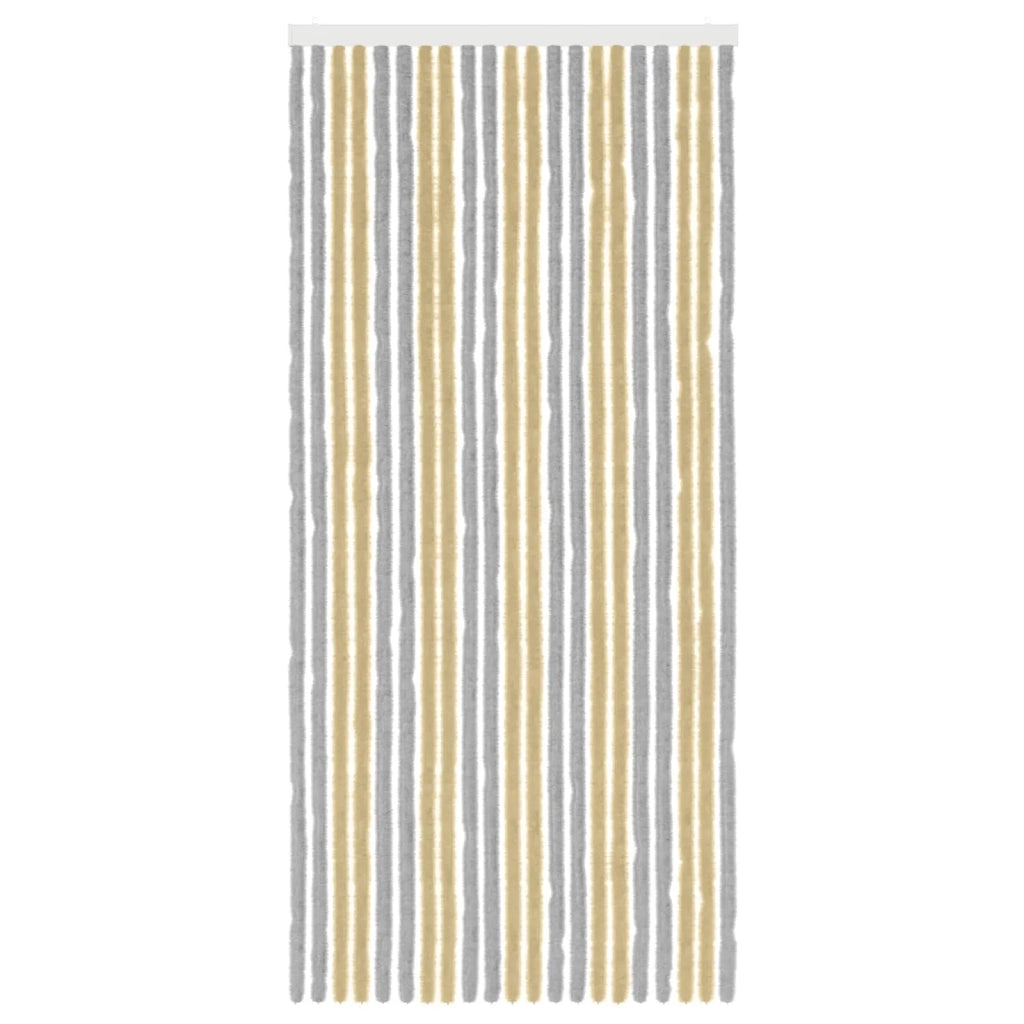 Tenda per insetti in chenille Grigio e Beige 90 x 200 cm 42034463