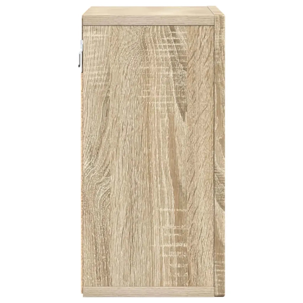 Mobiletto a parete moderno dalle linee pulite contenitore multifunzionale 60 x 20 x 40 cm legno composito rovere Sonoma 02_0054802