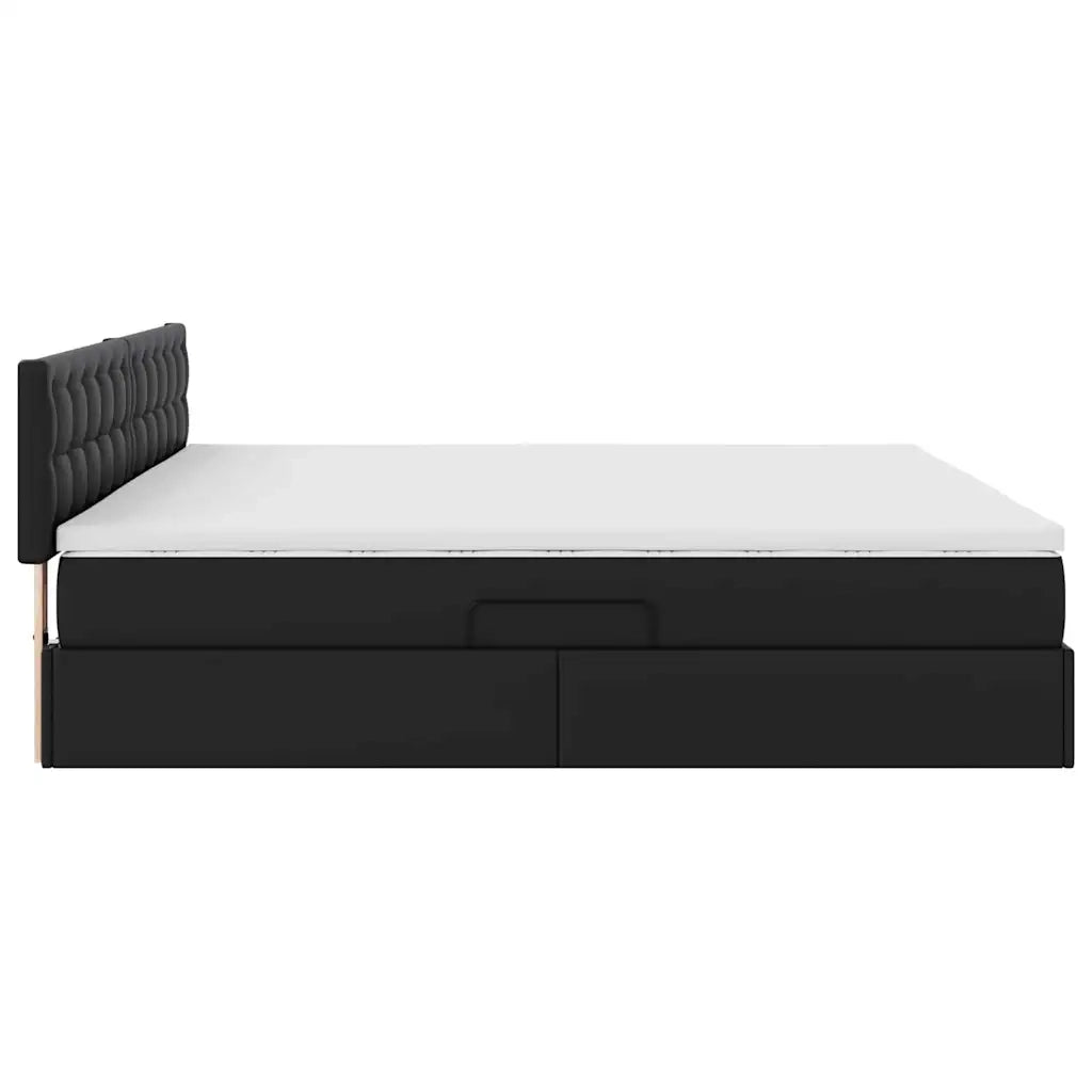 Letto con contenitore e LED con led Grigio chiaro 200 x 200 cm 3371045