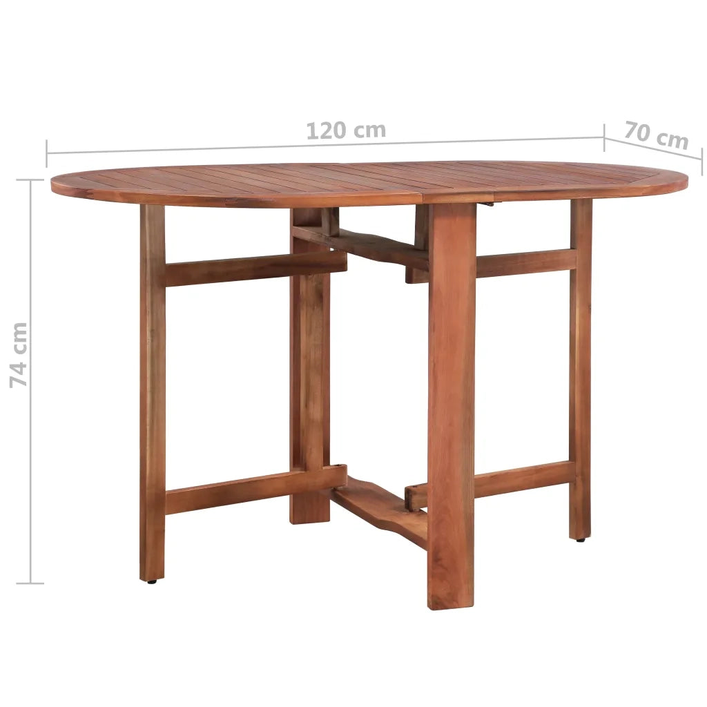 Tavolo da Giardino  120x70x74 cm in Massello di Acacia 44019