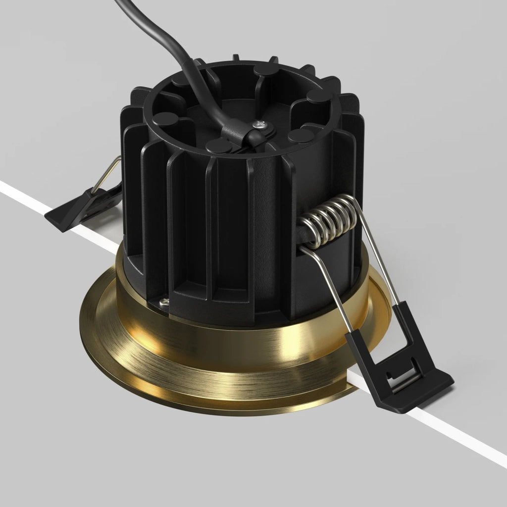 Maytoni Lampada da Incasso Round 1 luce LED integrato ottone alluminio
