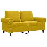 Divano | Divano da soggiorno | Sofa a 2 Posti giallo 120 cm in Velluto