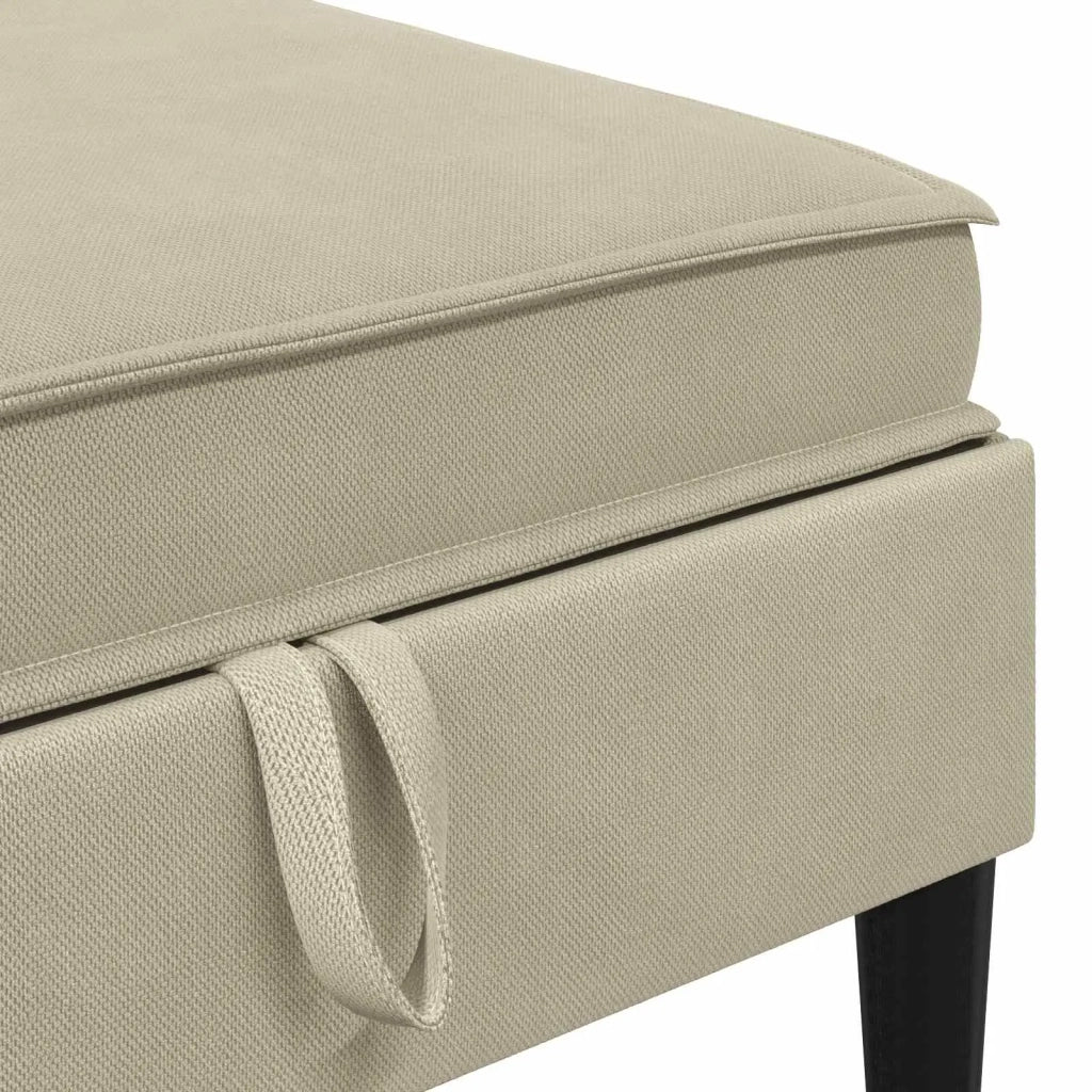 Pouf con Storage Sabbia Velluto 42027145