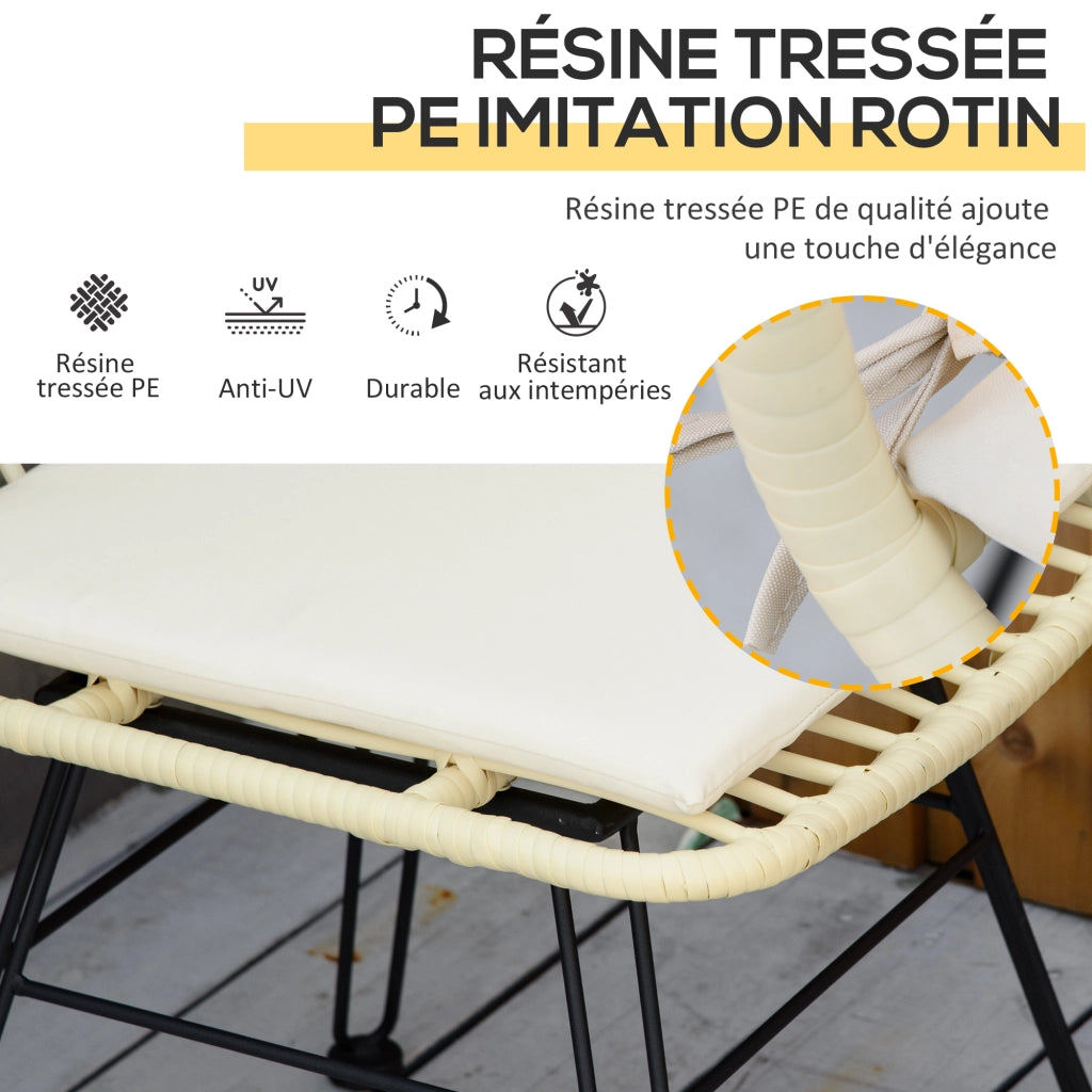 Set Bistrot Giardino 3 Pezzi 2 Sedie + Tavolino Rotondo ¨C Minimal ¨C Grigio Resina Polipropilene Vetro Temperato ?45x50cm