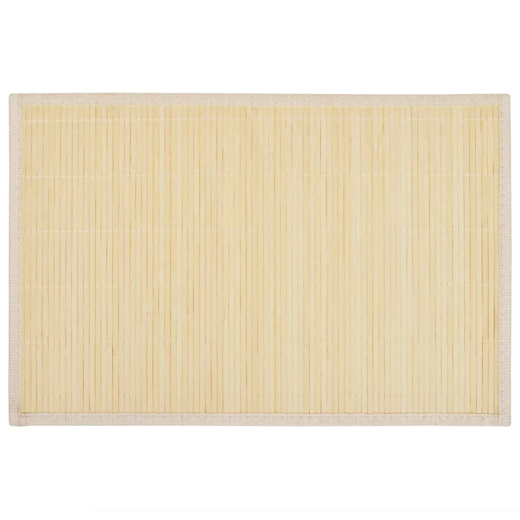 6 Tovagliette di Bamboo 30 x 45 cm Naturale 242107