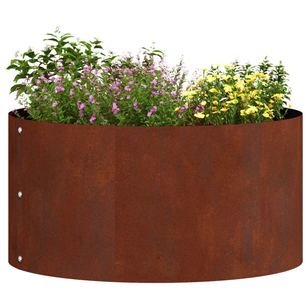 Anello per vaso 5 pz-Set di 5 Supporto per Vaso Marrone 40 x 40 x 20 cm Acciaio CorTen
