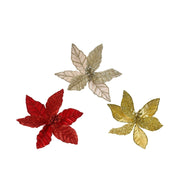 Stella di natale ass c/clip e glitter d24x17cm