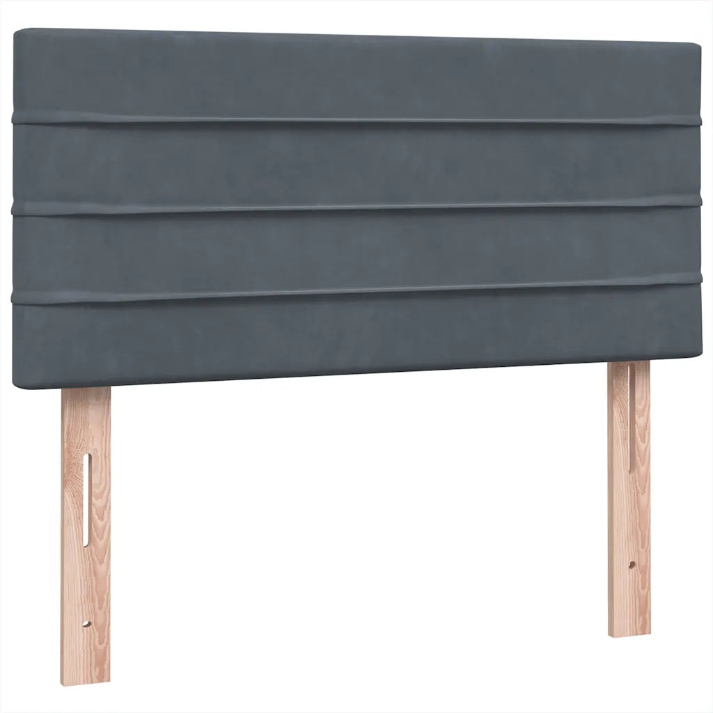 Letto a Molle con Materasso e LED Grigio Scuro 80x210 cm Velluto 3316954