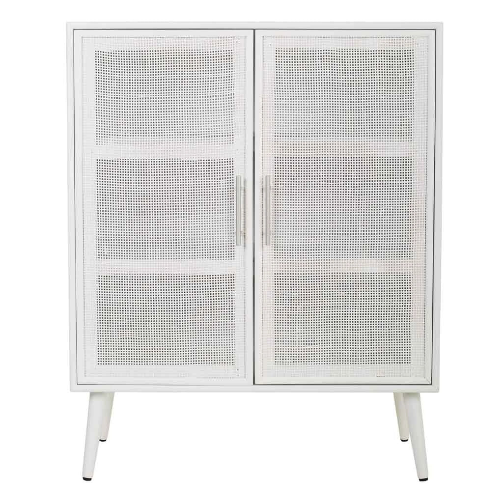 Mobile in legno e rete bianco 80x37x101h