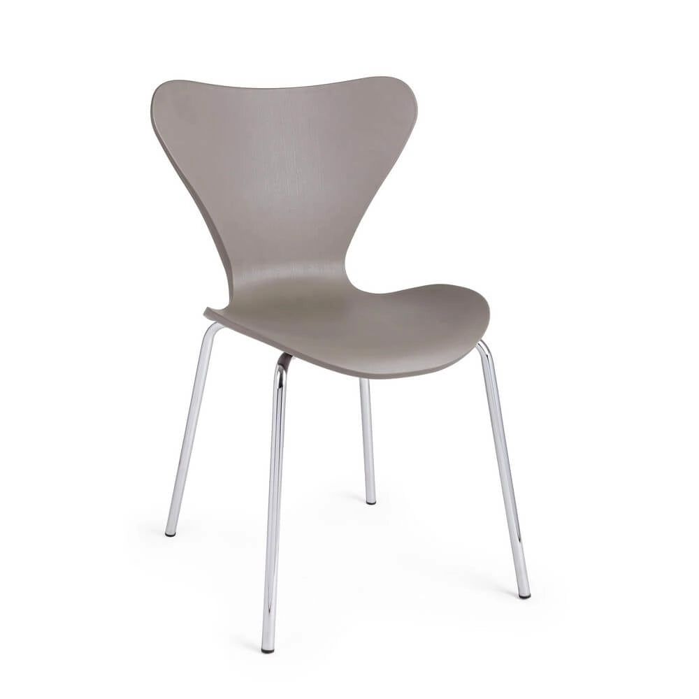 Set di 4 Sedie Impilabili con Seduta in Plastica e Gambe Cromate - LINDSAY