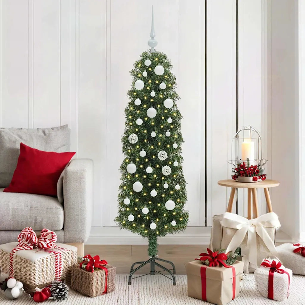 Albero di Natale artificiale con 150 LED Verde 150 cm 3394933