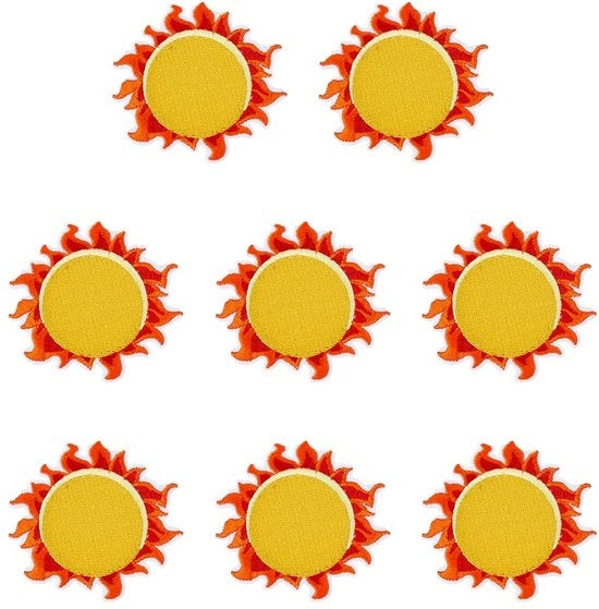 Pannelli applicativi patch - Pannelli patch cartoon - Pannelli patch opstrijkbare - 7,5 x 7,5 cm - Pannelli patch geborduurde - Adatti per cucire - Arancione