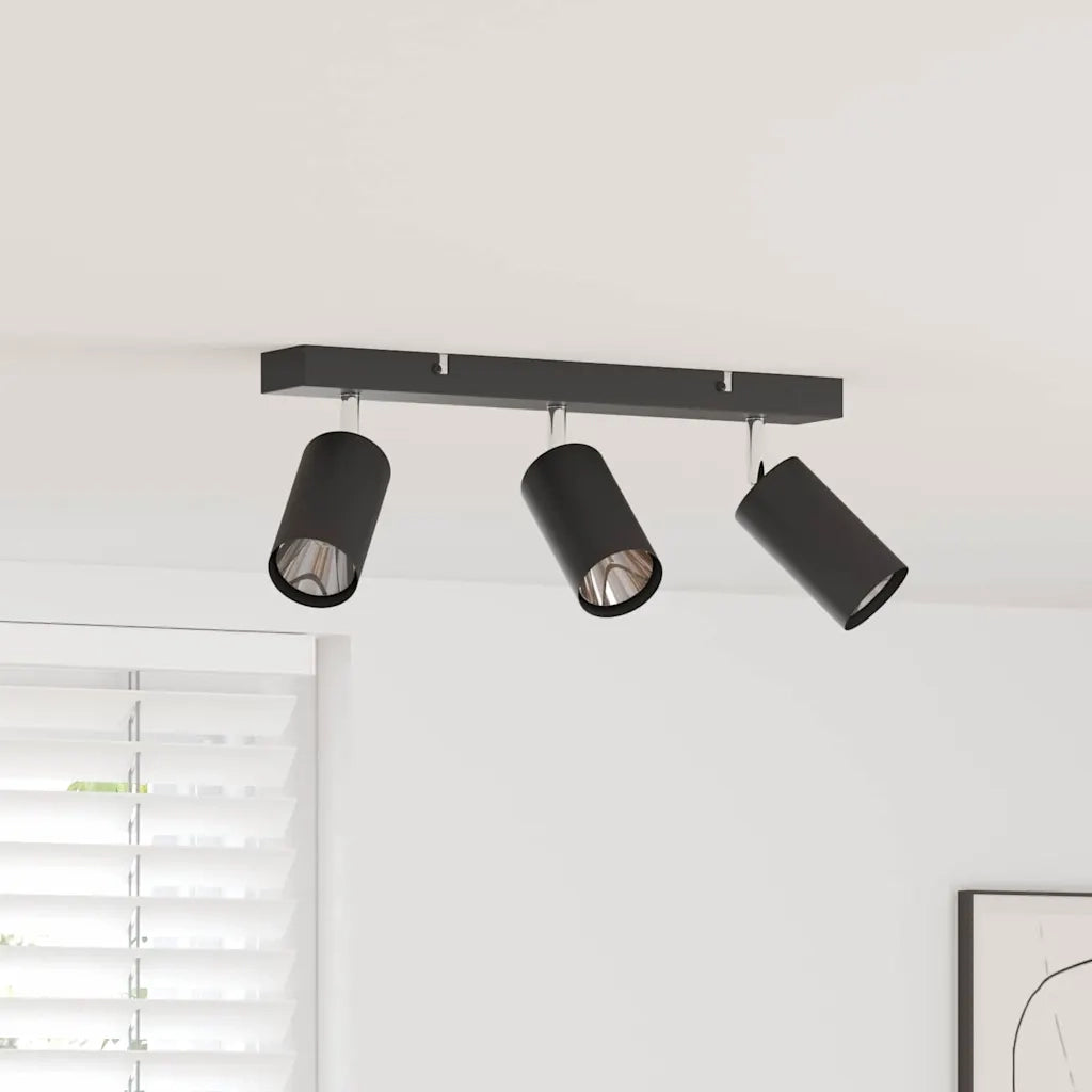 Faretto da soffitto Nero 38 x 6 x 16 cm Metallo 4108197