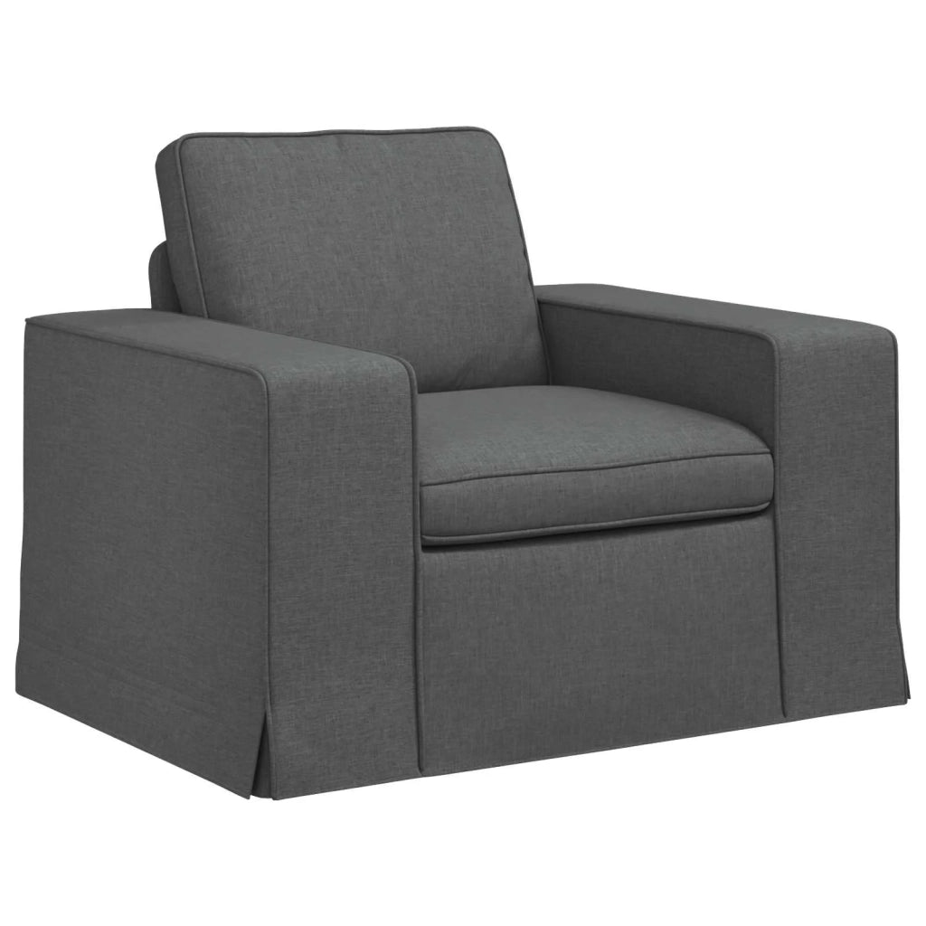 Set di divani 2 pcs Grigio scuro 182 x 80 x 82 cm Tessuto 3407545