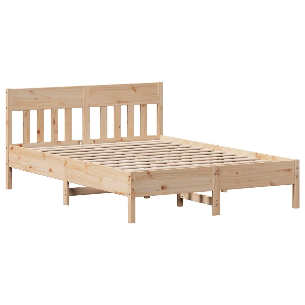 Letto matrimoniale | Letto per adulti | Letto senza Materasso 160x200 cm in Legno Massello di Pino