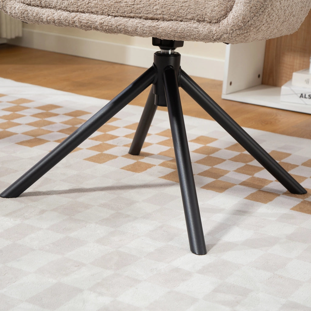 Poltrona ¨C Minimal ¨C Tessuto, Girevole, Beige