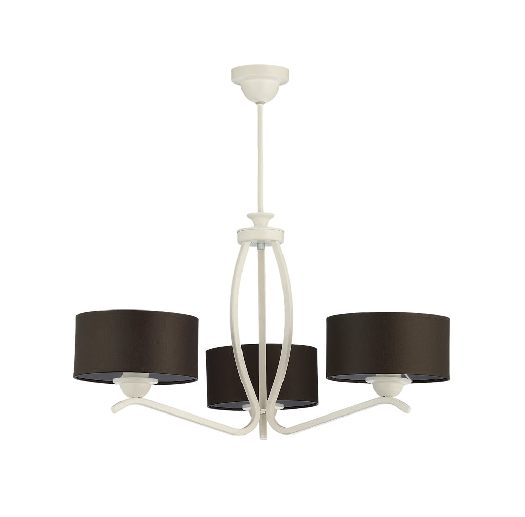 Lampada sospensione classica bianca 3 luci E27 Jupiter