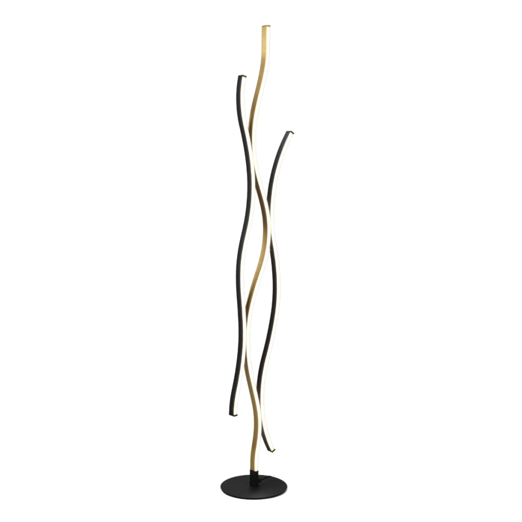 Lampada da terra LED Trio Blaze oro 28W CCT dimmer