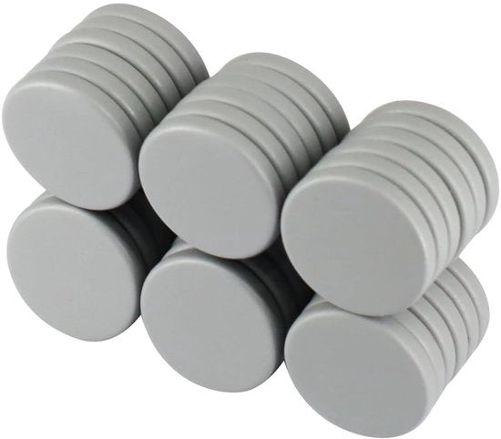 Magnetici forti - 36 pezzi - grigio - neodimio