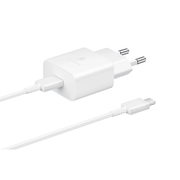ALIMENTATORE SAMSUNG FAST EP-T1510XWEGEU 15W TYPE-C WHITE CON CAVO