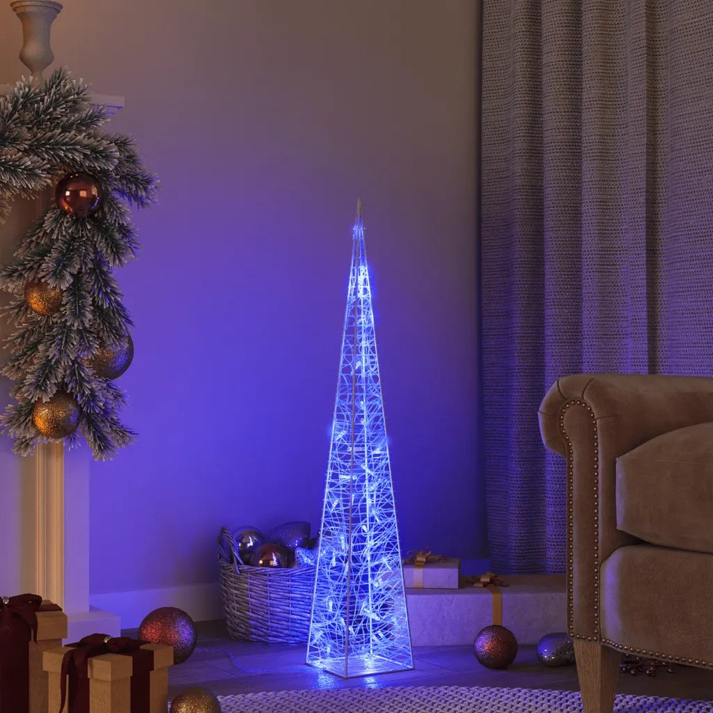 Cono di Luce LED Decorativo Acrilico Blu 90 cm CFW6033172