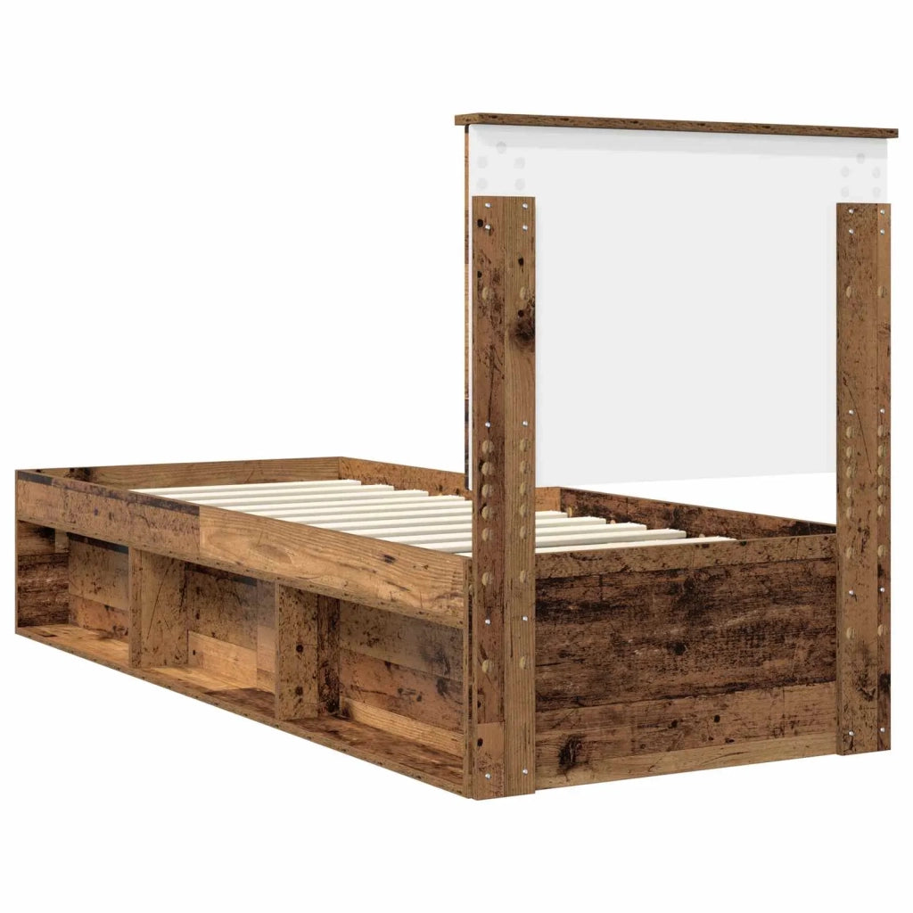 Struttura del letto-Giroletto Legno vecchio 75 x 190 cm Pino massello 417766