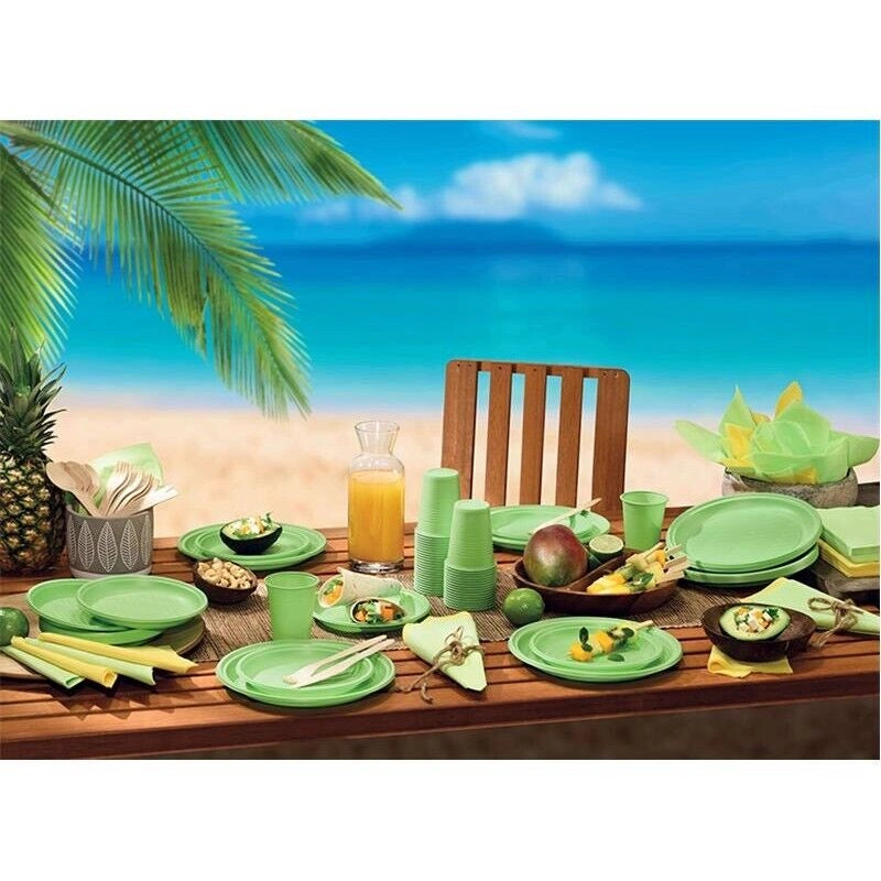 MAURY'S BIOPLASTIC BICCHIERI 200ML 50 PEZZI IN COLORAZIONE VERDE