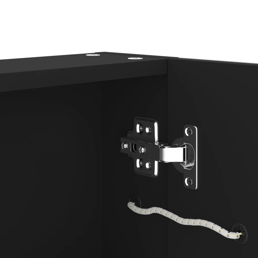 Armadietto Bagno con Specchio e LED 50x13x70 cm 325546