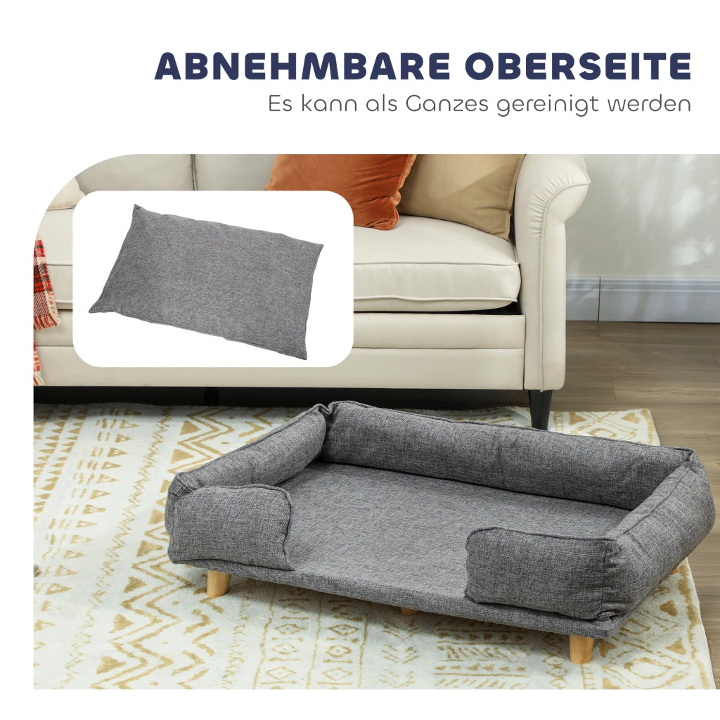 Letto per Cani ¨C Minimal ¨C Tessuto Naturale Grigio Scuro