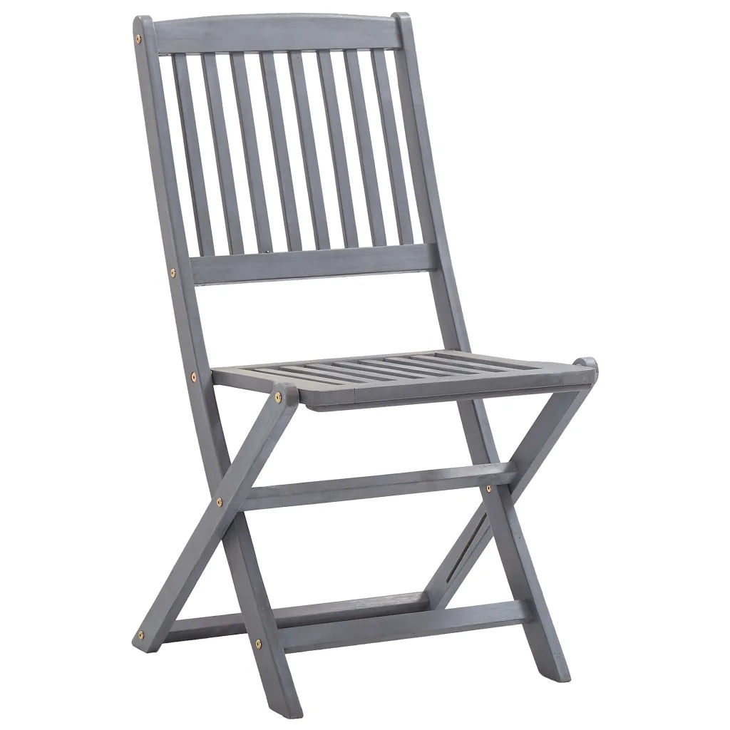 Sedie da Giardino Pieghevoli 4pz con Cuscini in Massello Acacia 3064586