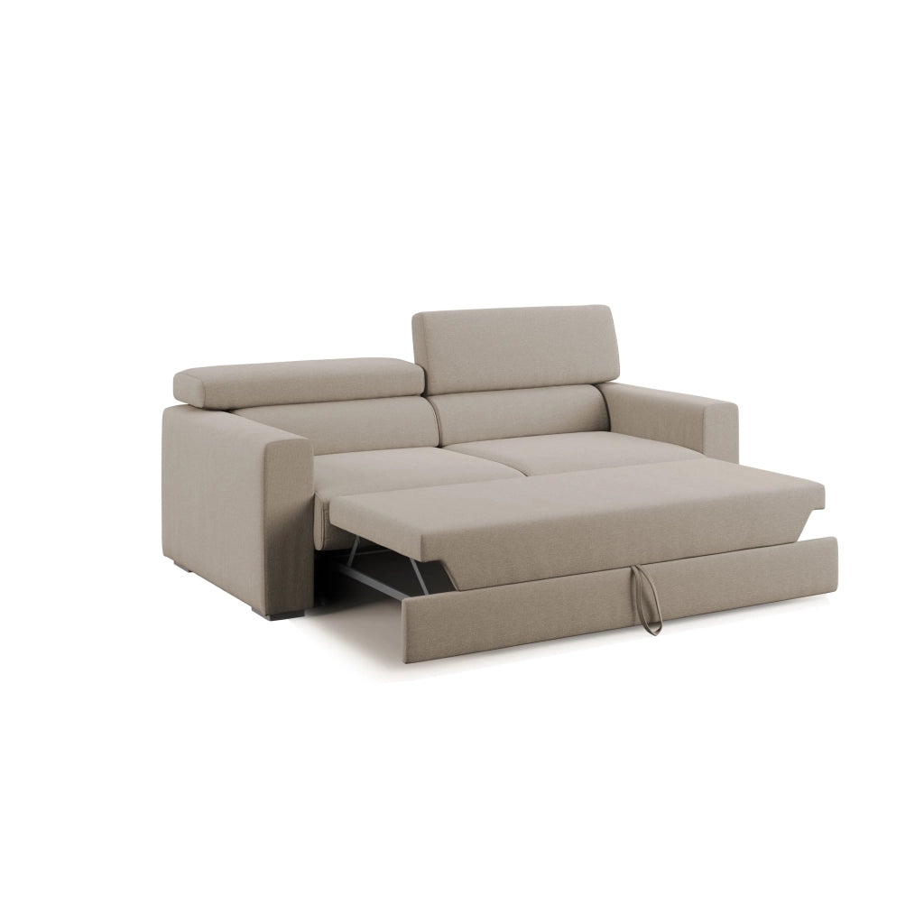 Dylan Divano con pouf estraibile 188 cm beige