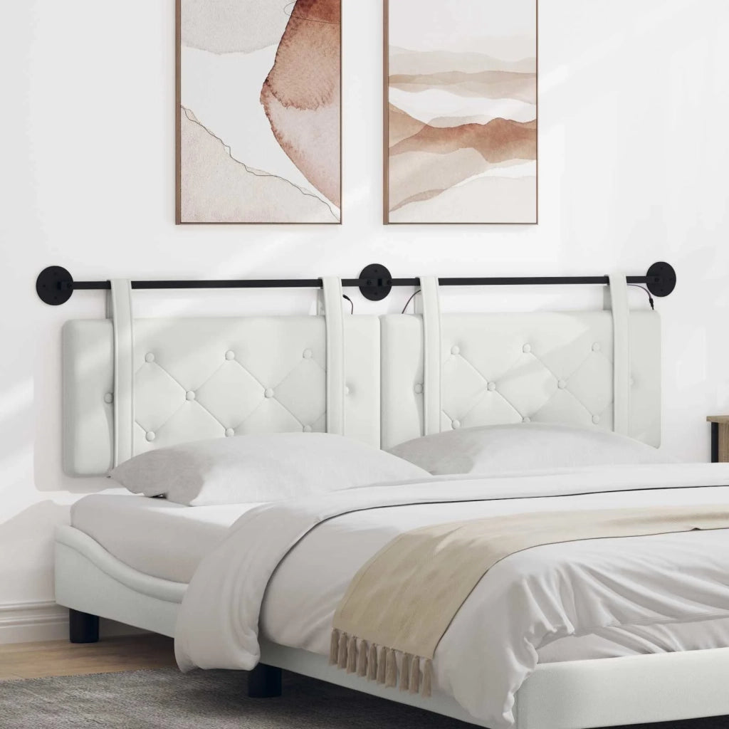 Testiera | Testata sospesa Con luce LED Bianco Similpelle