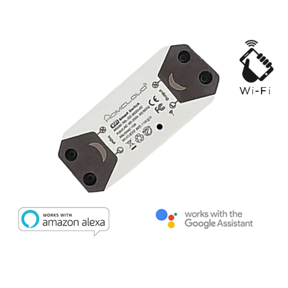 Interr. modulo luce WIFI SMART intelligente 1 canale GOOGLE ALEXA