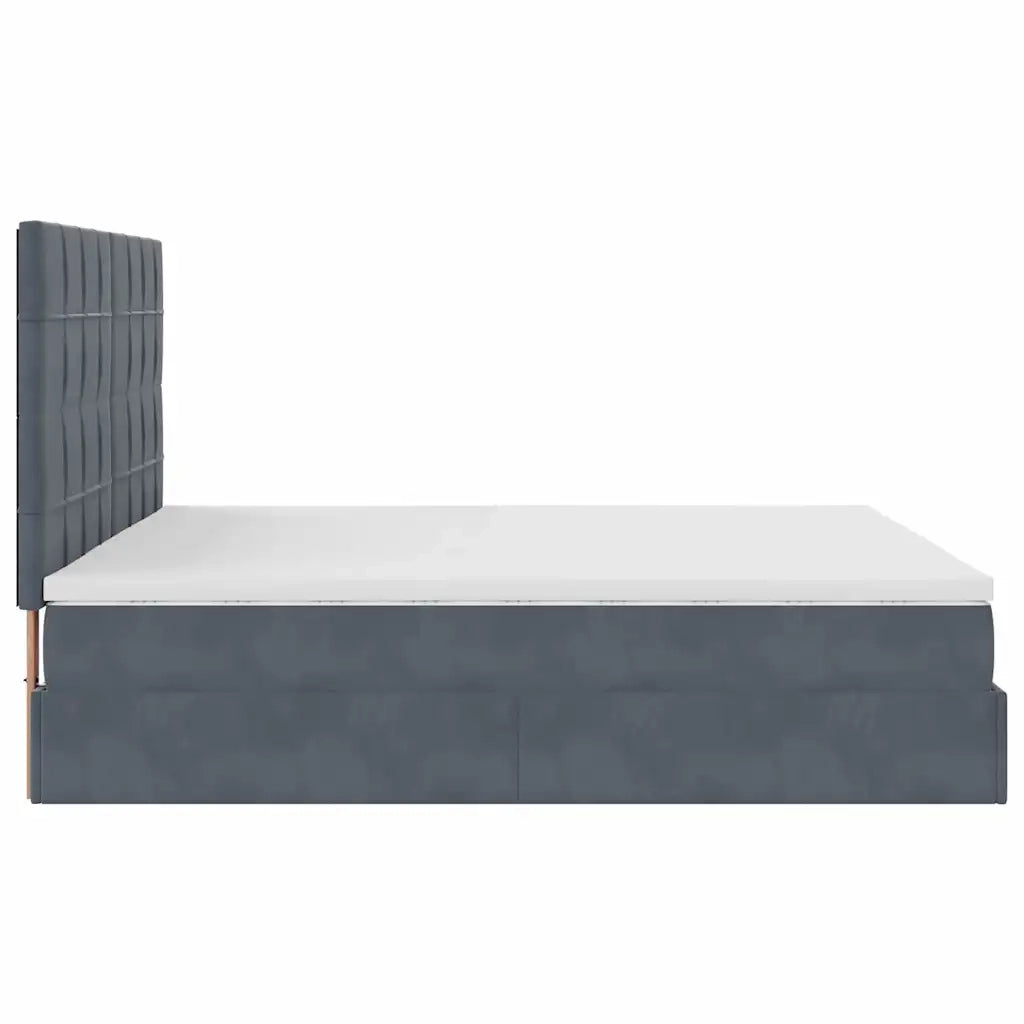 Struttura Letto Pouf con Materassi 200x200 cm Velluto 3313494