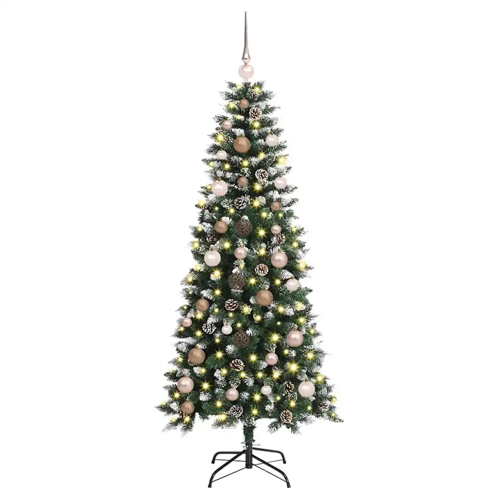 Albero di Natale artificiale con 150 LED Verde 150 cm 3395806