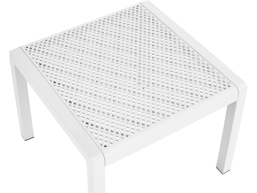 Set di mobili da giardino in metallo e plastica "Céora" - 2 posti - Bianco