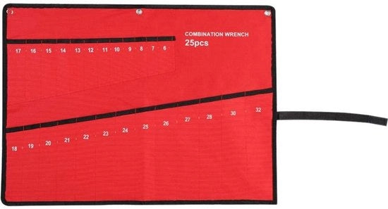 Borsa di Ricambio Rollabile - 25 Tasche Organizzatore di Attrezzi a Mano - Ideale per Chiavi e Accessori - Tasca di Attrezzi Pratica
