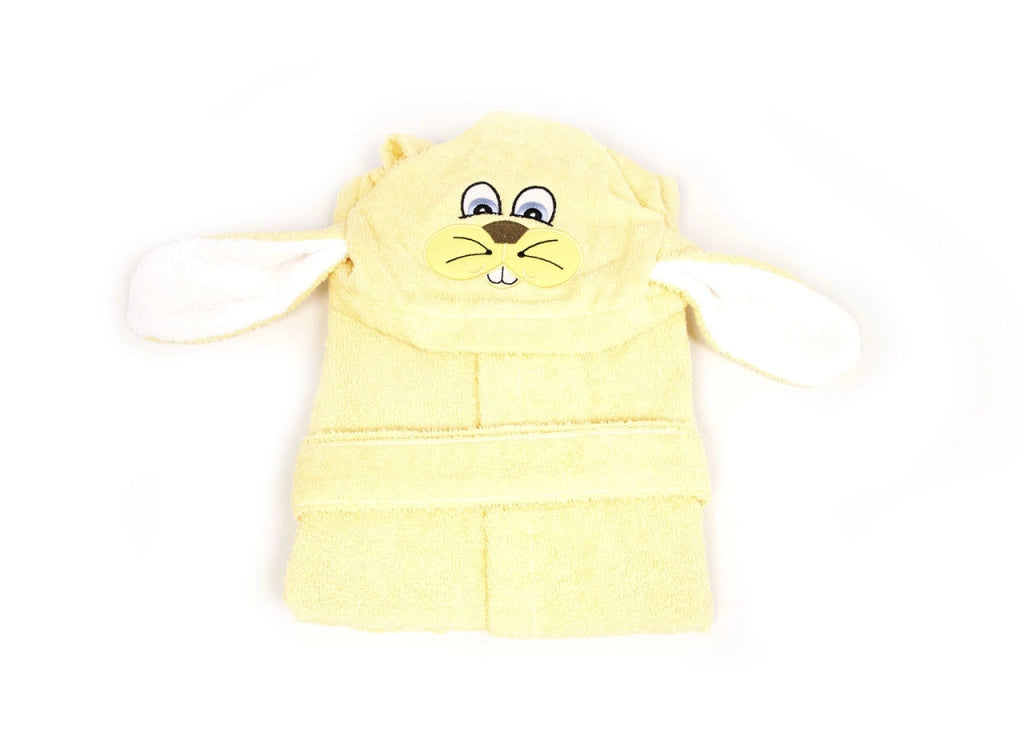 Accappatoio Per Bambini Con Cappuccio Modello Coniglio Giallo - 3-4anni - Giallo