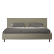 BS COM Letto senza rete imbottito 180x190 similpelle cappuccino