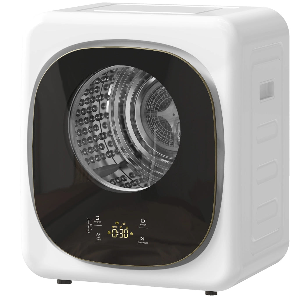Asciugabiancheria 4 kg compatto ¨C zephmum ¨C 5 programmi timer bianco e nero