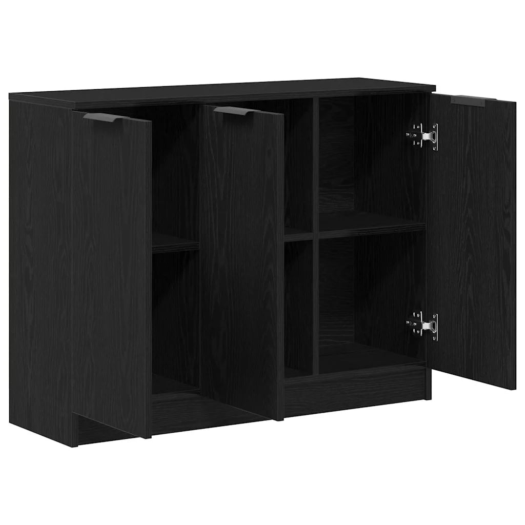 Credenza Rovere Nero 90,5 x 30 x 70 cm Legno multistrato 862740