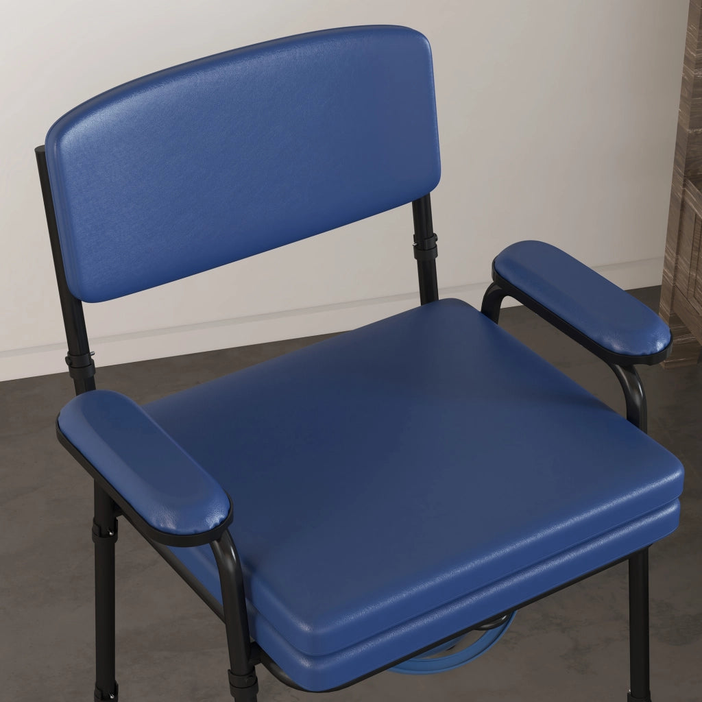 Sedia da bagno regolabile con secchio rimovibile ¨C zephmum ¨C blu