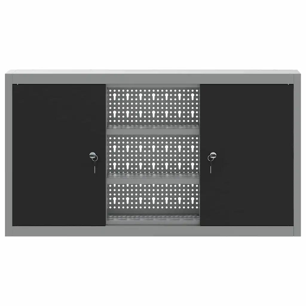Mobile per attrezzi con blocco Nero e Grigio 100 x 20 x 55 cm 4103473