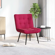 Sedia Relax 64x74x84 cm Rosso Vino in Velluto 4012321