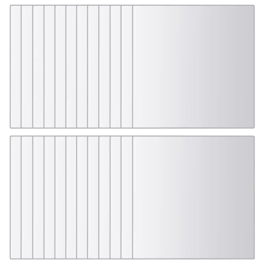 24 Pz Piastrelle a Specchio Quadrate in Vetro