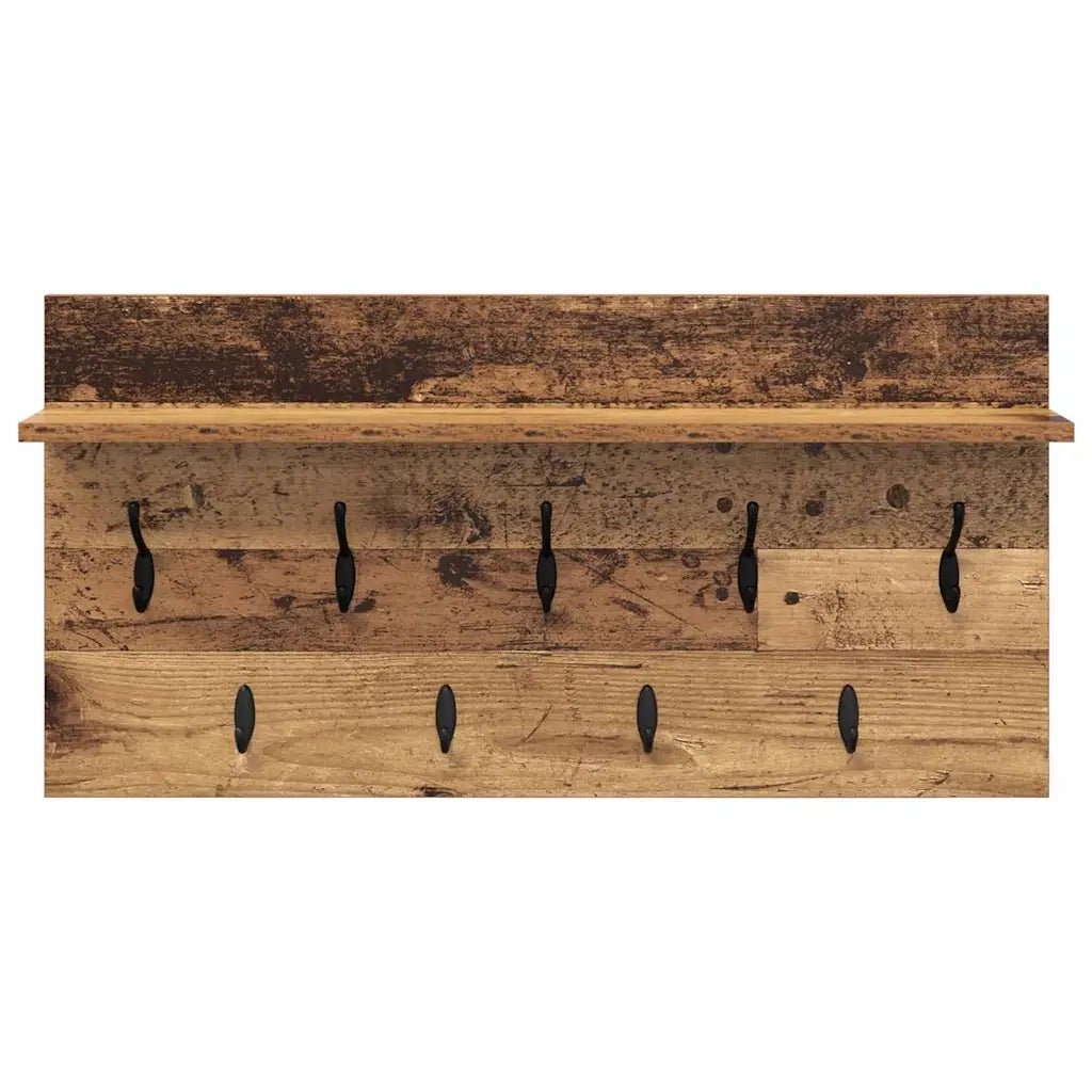 Appendiabiti a muro Legno vecchio 80 x 40 x 12 cm 874441