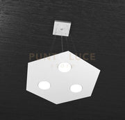 EXAGON SOSPENSIONE 3+1 LUCI BIEMISSIONE BIEMISSIONE GRIGIO 1142-SP+1-GR