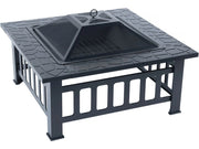 Braciere barbecue 3 in 1 con copertura anti-brace "Flaméo" - Nero